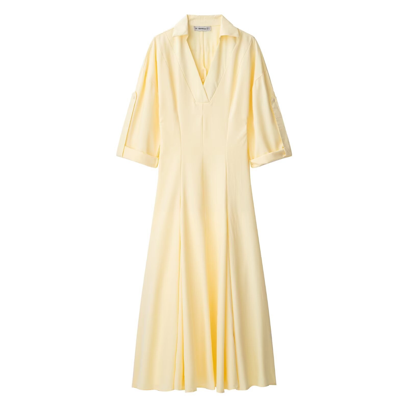 Women's collar long sleeved shirt style dress