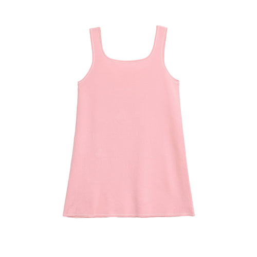 Pocket embellished short knit camisole dress